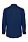 Navy Blue Men's Long Sleeve Poplin Shirt