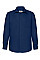 Navy Blue Men's Long Sleeve Poplin Shirt