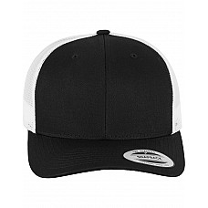 Black/White Retro Trucker Two Tone Cap