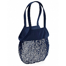 Navy Organic Cotton Mesh Grocery Bag