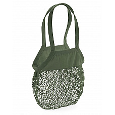 Olive Green Organic Cotton Mesh Grocery Bag