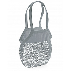 Pure Grey Organic Cotton Mesh Grocery Bag