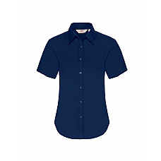 Navy Blue Lady Fit Short Sleeve Shirt