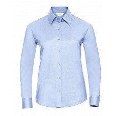 Oxford Blue Ladies' Long Sleeve Tailored Oxford Shirt