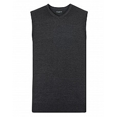 Charcoal Marl V-Neck Sleeveless Knitted Pullover