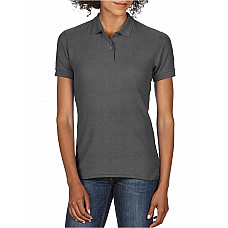 Dark Heather DryBlend® Ladies' Double Piqué Polo