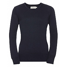 French Navy Ladies' Crew Neck Knitted Pullover