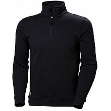 Black Manchester Half Zip Sweatshirt