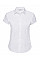 White Ladies' Short Sleeve Fitted Stretch Shirt