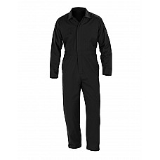 Black Action Overall with zip front