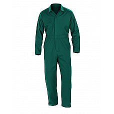 Bottle Green Action Overall with zip front