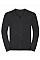 Charcoal Marl Men's V-Neck Knitted Cardigan