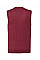 Cranberry Marl Men's V-Neck Sleeveless Knitted Cardigan