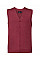 Cranberry Marl Men's V-Neck Sleeveless Knitted Cardigan