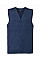 Denim Marl Men's V-Neck Sleeveless Knitted Cardigan