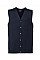 French Navy Men's V-Neck Sleeveless Knitted Cardigan