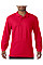 Red Premium Cotton® Adult Long Sleeve Double Piqué Polo