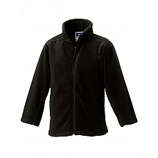 Black Kids Full Zip Outdoor Fleece