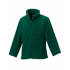 Bottle Green Kids Full Zip Outdoor Fleece