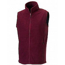 Burgundy Men's Outdoor Fleece Gilet