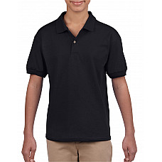 Black DryBlend® Youth Jersey Polo