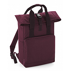 Burgundy Twin Handle Roll-Top Backpack