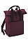 Burgundy Twin Handle Roll-Top Backpack