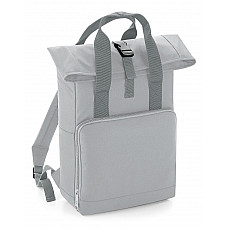 Light Grey Twin Handle Roll-Top Backpack