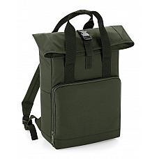 Olive Green Twin Handle Roll-Top Backpack