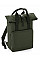 Olive Green Twin Handle Roll-Top Backpack