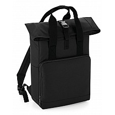 Black Twin Handle Roll-Top Backpack