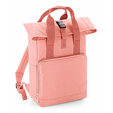 Blush Pink Twin Handle Roll-Top Backpack