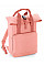 Blush Pink Twin Handle Roll-Top Backpack