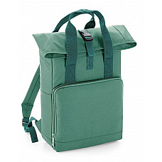 Sage Green Twin Handle Roll-Top Backpack