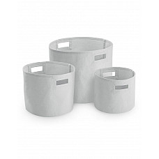 Light Grey Canvas Storage Tub