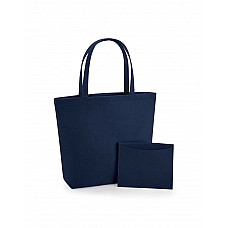 Navy Felt Shopper