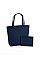 Navy Felt Shopper