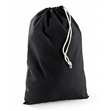 Black Recycled Cotton Stuff Bag