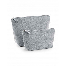 Grey Melange Felt Accessory Bag