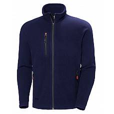 Navy Blue Oxford Fleece Jacket