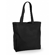 Black Recycled Cotton Maxi Tote