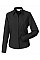 Black Ladies' Long Sleeve Fitted Polycotton Poplin Shirt