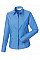 Corporate Blue Ladies' Long Sleeve Fitted Polycotton Poplin Shirt