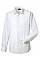 White Men's Long Sleeve Tailored Polycotton Poplin Shirt