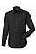 Black Men's Long Sleeve Tailored Polycotton Poplin Shirt