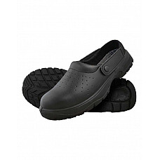 Black Comfort Grip Safety Sandal