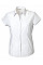 White Ladies' Cap Sleeve Fitted Polycotton Poplin Shirt