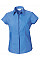 Corporate Blue Ladies' Cap Sleeve Fitted Polycotton Poplin Shirt