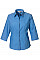 Corporate Blue Ladies' 3/4 Sleeve Fitted Polycotton Poplin Shirt