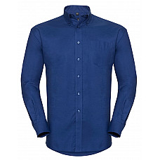 Bright Royal Men's Long Sleeve Classic Oxford Shirt